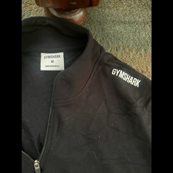 Gymshark Black Quarter Zip Cropped Pullover - Picture 2 of 2